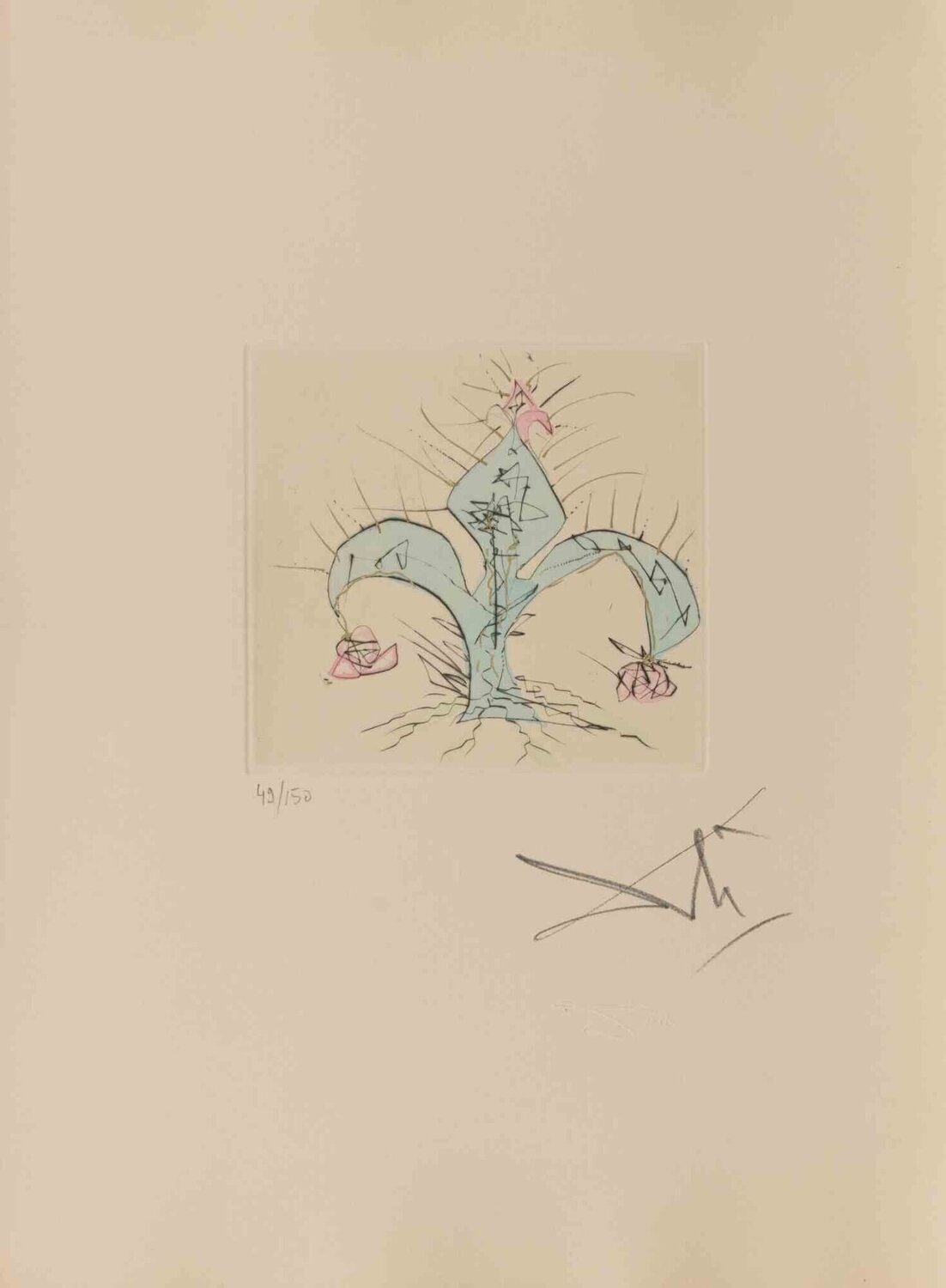 Fleur en Lys Salvador Dalí Druck zu verkaufen
