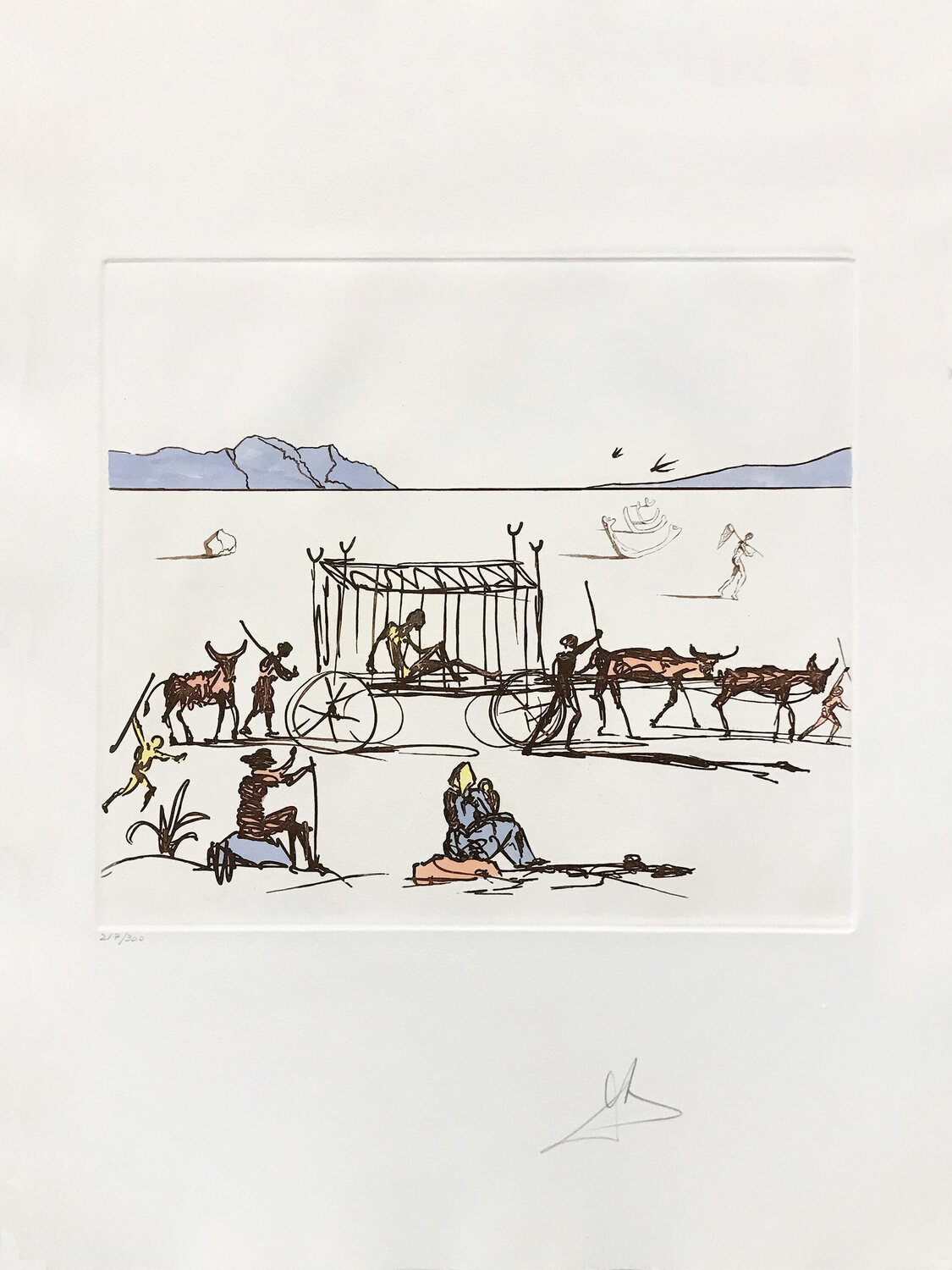 Judgement (hand signed aquatint etching on Arches) Salvador Dalí Druck zu verkaufen
