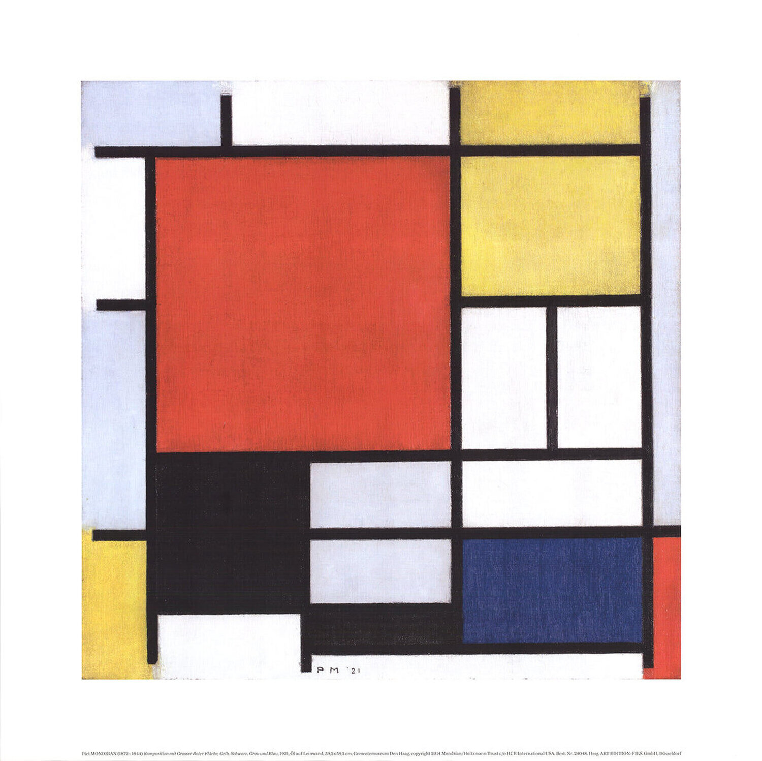 Composition with Large Red Area Piet Mondrian