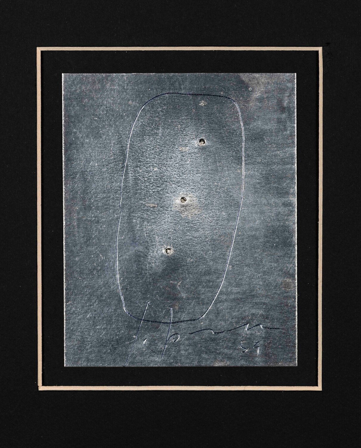 Concetto Spaziale Lucio Fontana Dipinto originale in vendita