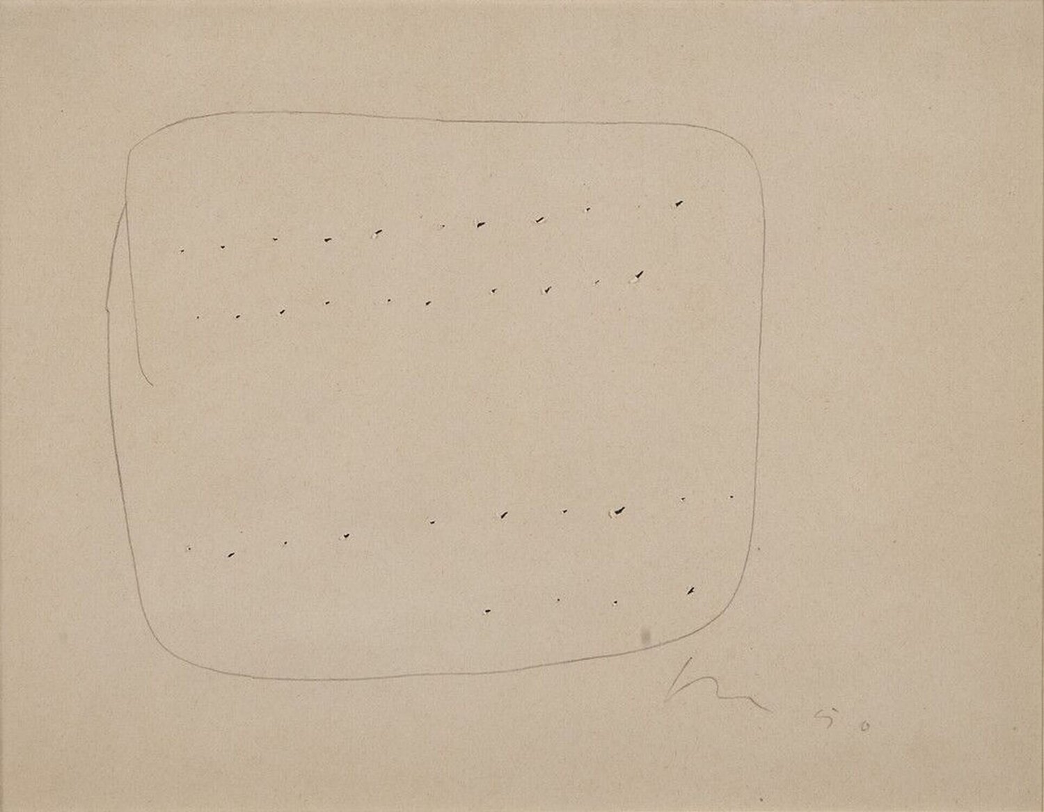 Concetto spaziale Lucio Fontana Werk op papier te koop