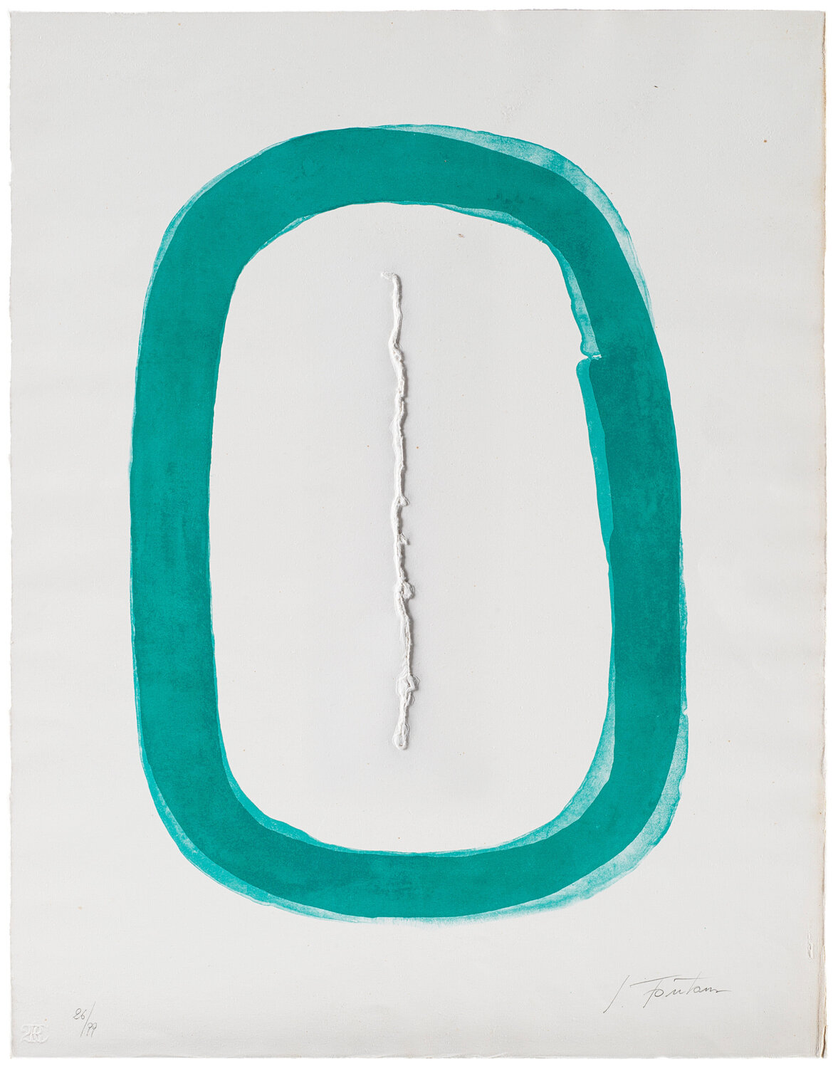 Concetto spaziale Lucio Fontana Stampa in vendita