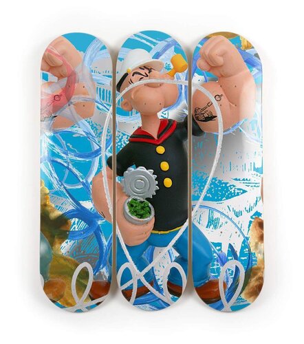 Popeye Triptych Set on 3 skateboards van Jeff Koons, Andere media te koop op Singulart