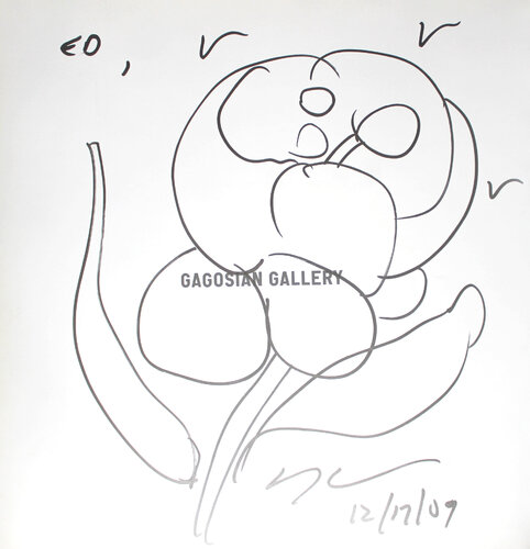 Untitled (Flower Drawing) van Jeff Koons, Werk op papier te koop op Singulart