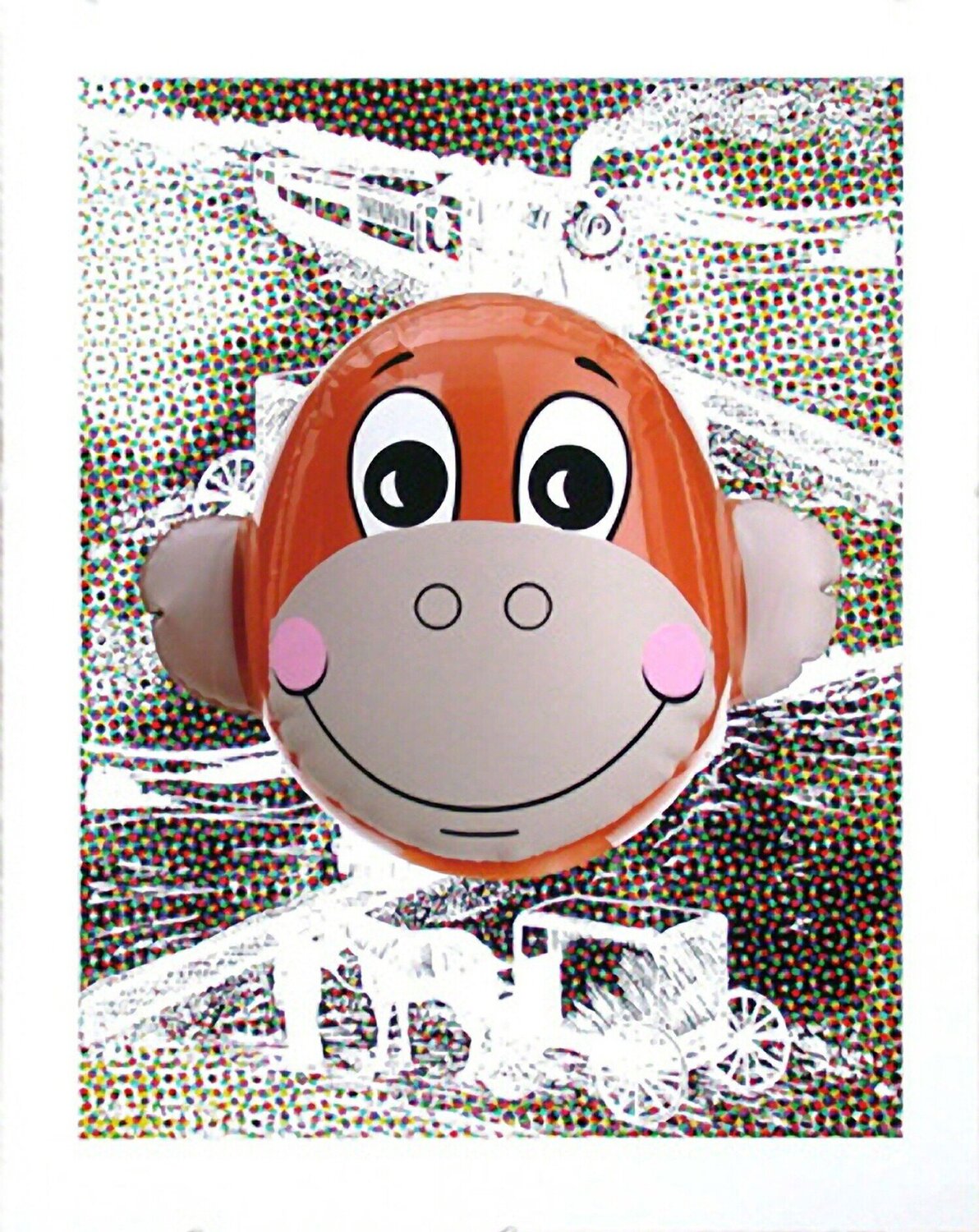 Monkey Train (Dots) Jeff Koons Afdruk te koop