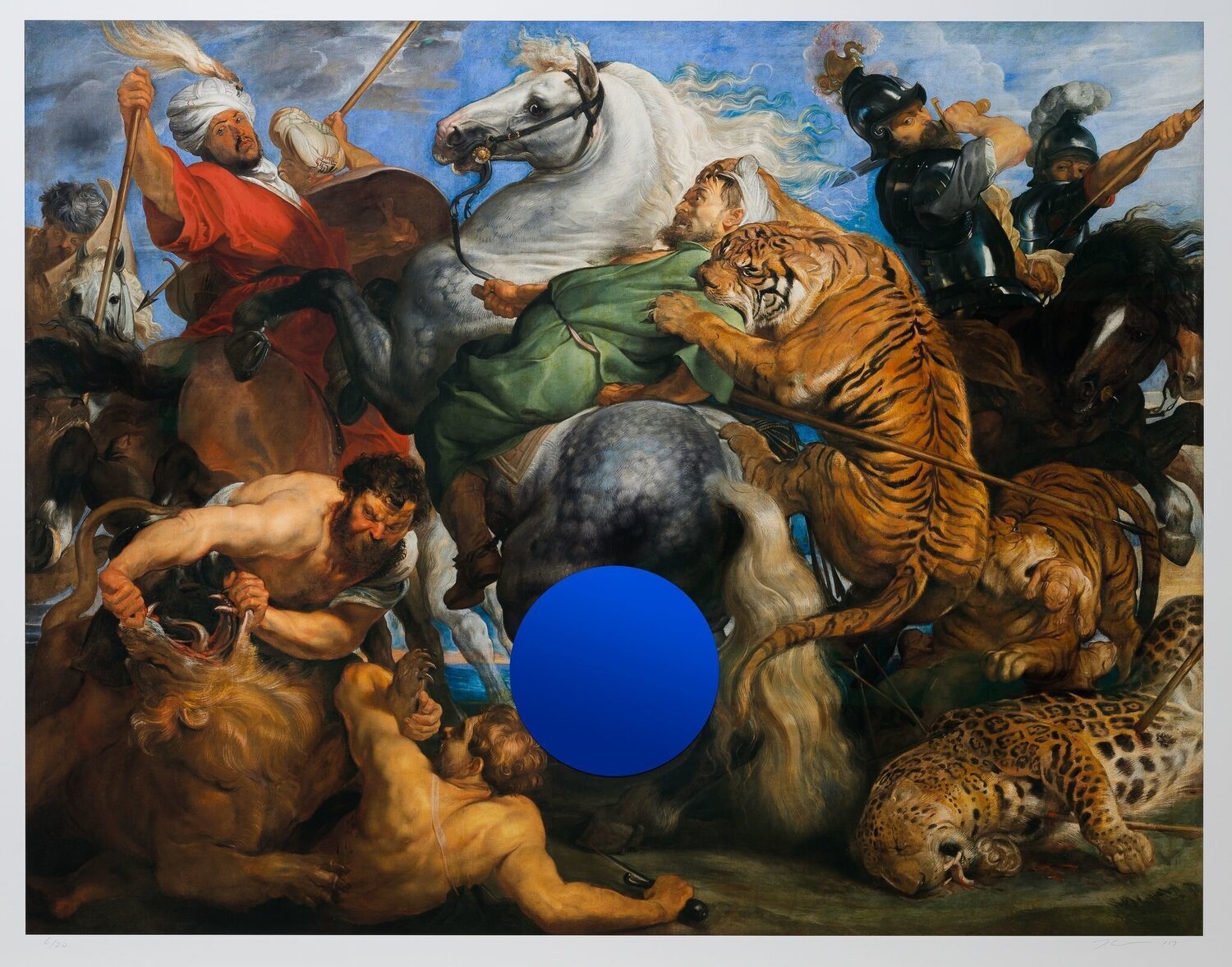 Gazing Ball (Rubens Tiger Hunt) Jeff Koons Stampa in vendita