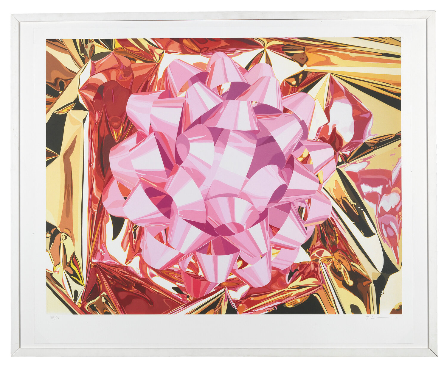 Pink Bow Jeff Koons Afdruk te koop