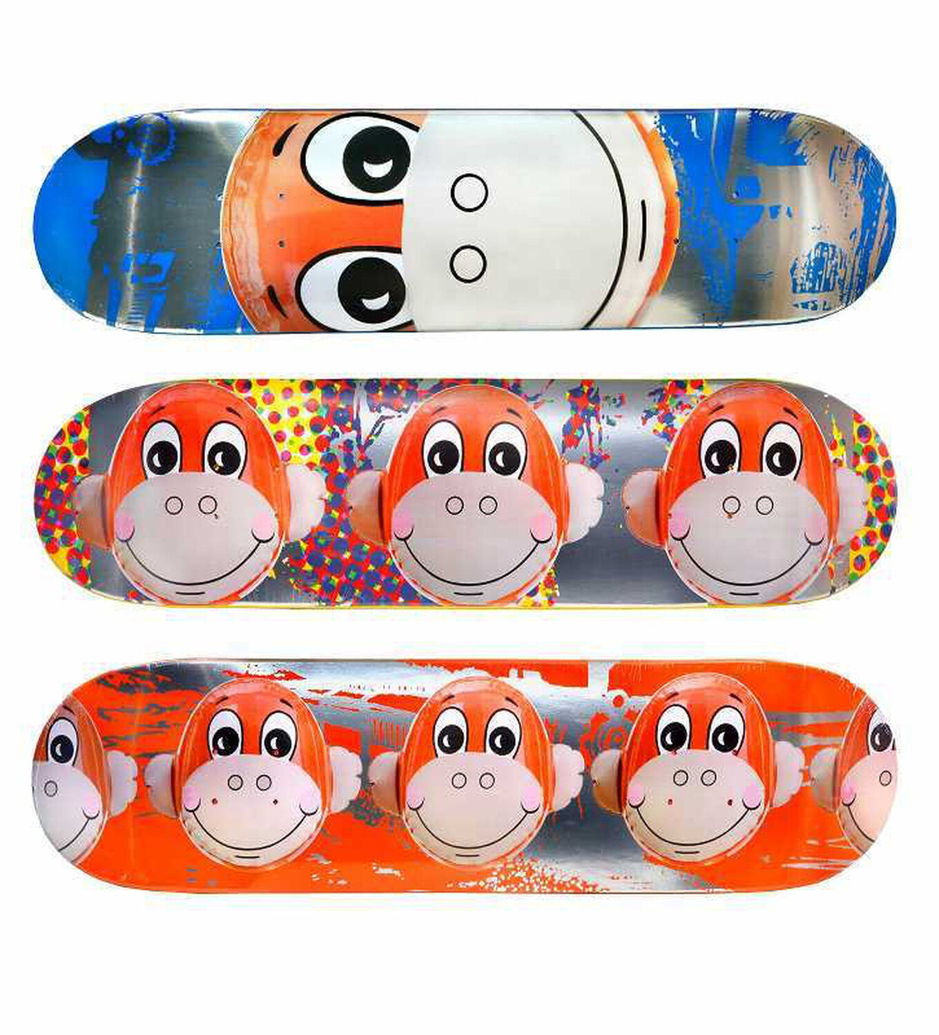 Set of Three Supreme Skateboards Jeff Koons Druck zu verkaufen