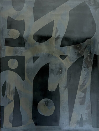 Elegy Black on Black par James Rizzi, Peinture en vente sur Singulart
