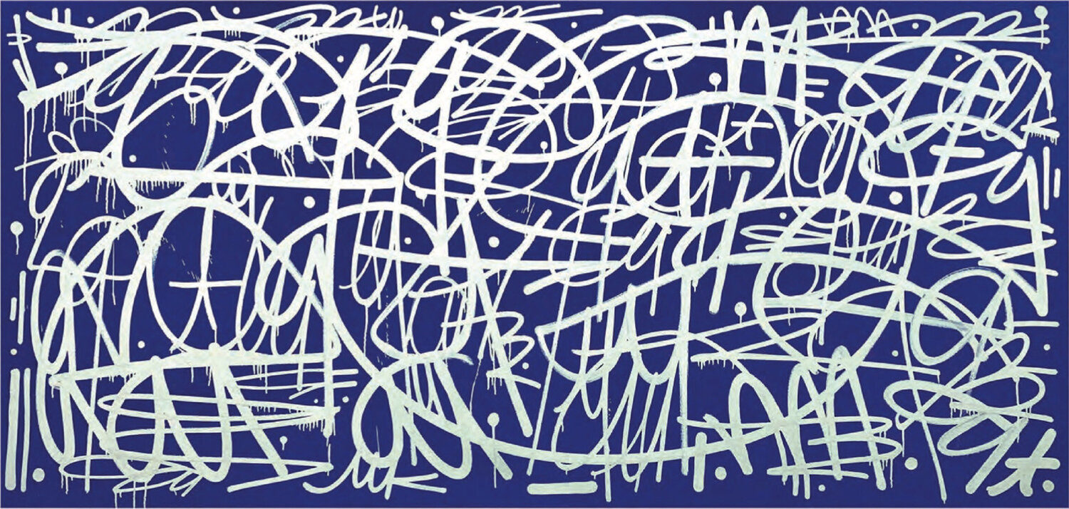 "Yves Klein Blue and Silver" James Rizzi