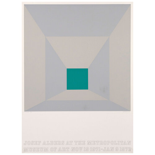 Josef Albers at the Metropolitan Museum of Art: P-Blue van Josef Albers, Afdruk te koop op Singulart