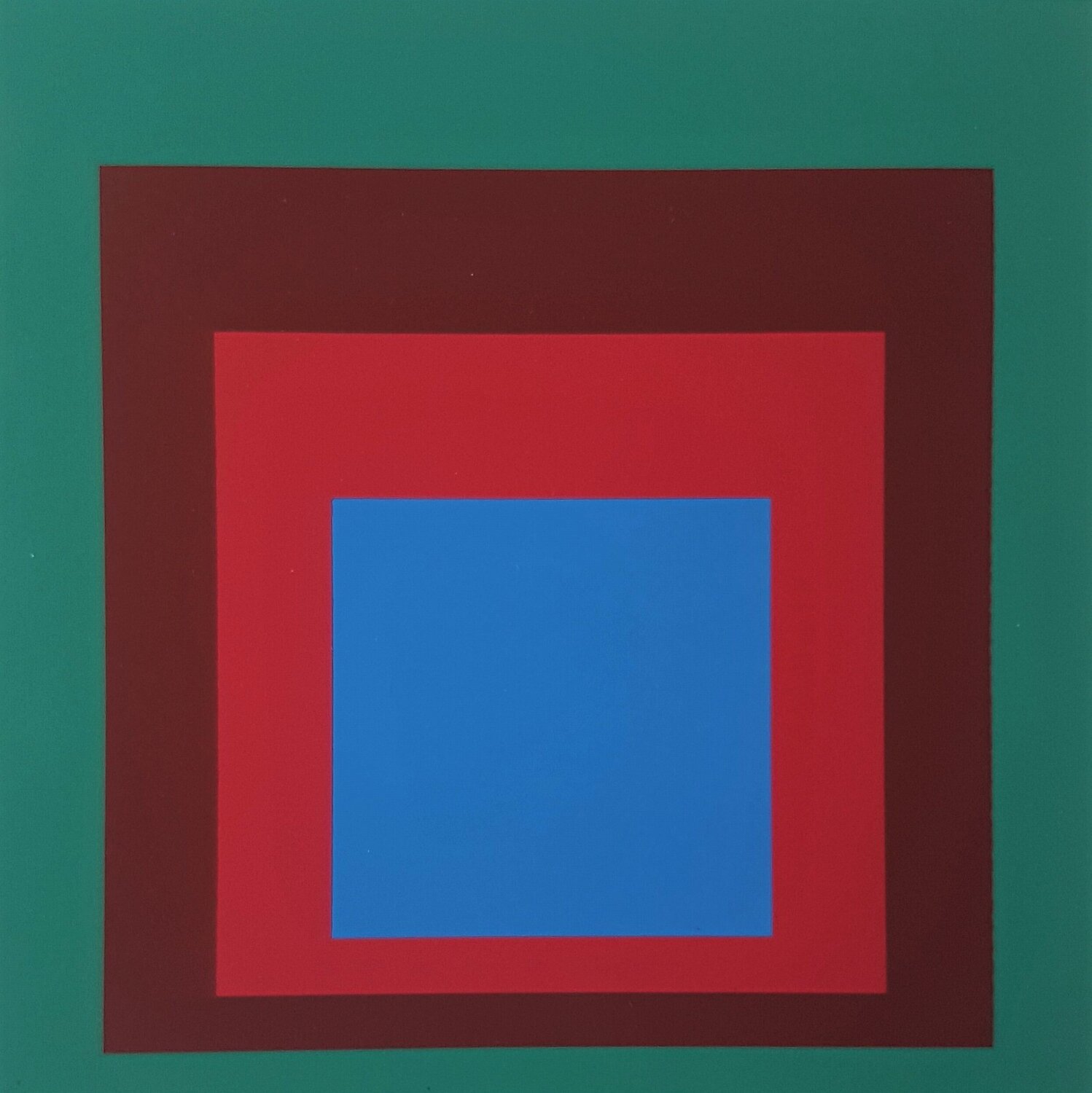 Homage to the Square: Protected Blue (from "Albers") Josef Albers Stampa in vendita