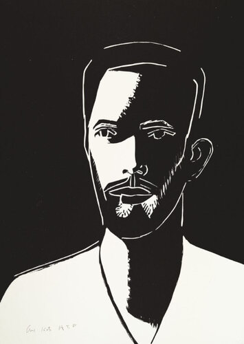 Alex Katz, Daniel (Black and White) di Alex Katz, Stampa in vendita su Singulart