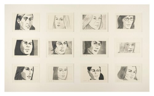 June Ekman's Class di Alex Katz, Stampa in vendita su Singulart