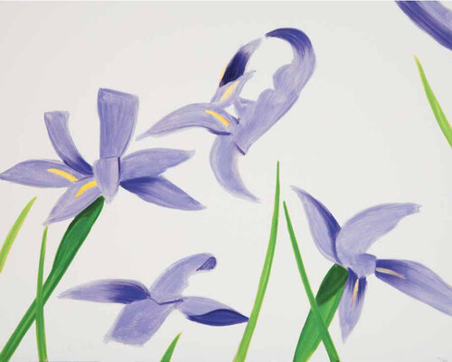 Purple Irises on White van Alex Katz, Afdruk te koop op Singulart