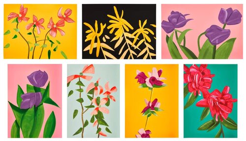 The Flowers Portfolio (complete suite of 7) van Alex Katz, Afdruk te koop op Singulart