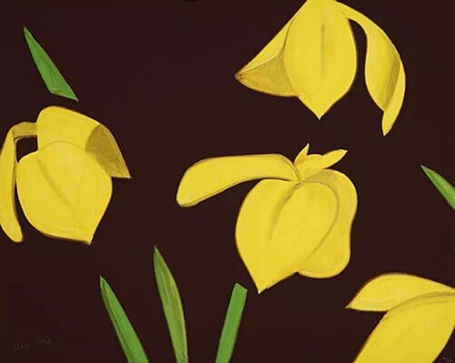 Yellow Flags on Brown van Alex Katz, Afdruk te koop op Singulart