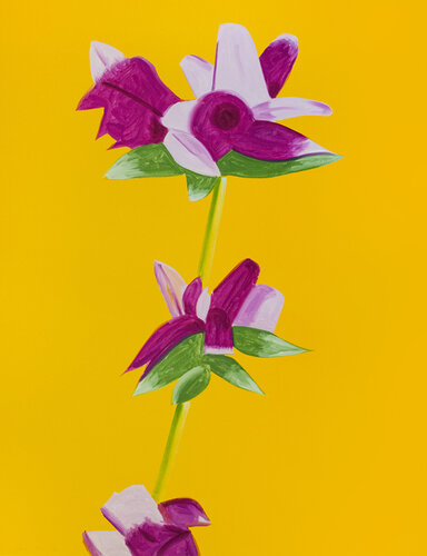 Azaleas on Yellow, from The Flowers Portfolio van Alex Katz, Afdruk te koop op Singulart