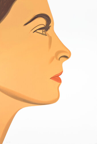 Olivia 1 (from Oliva suite), large hand signed silkscreen di Alex Katz, Stampa in vendita su Singulart