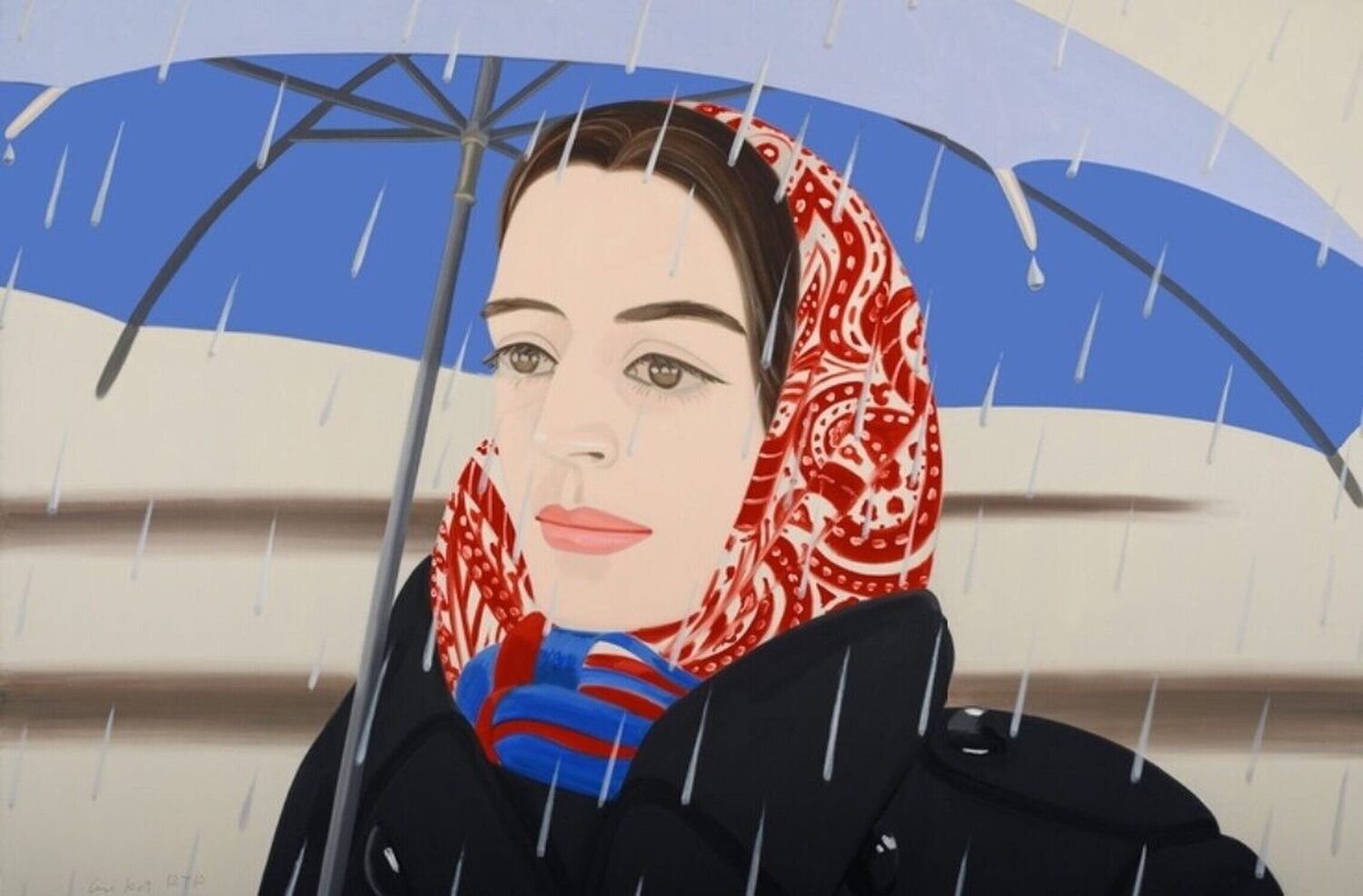 Blue Umbrella Alex Katz Print for sale