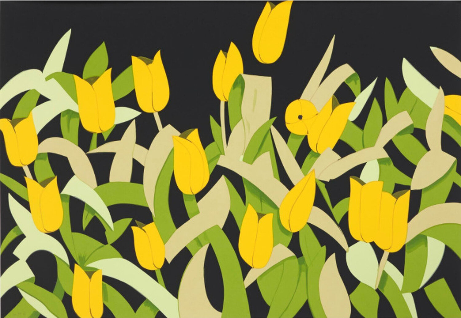 Alex Katz, Yellow Tulips Alex Katz Stampa in vendita