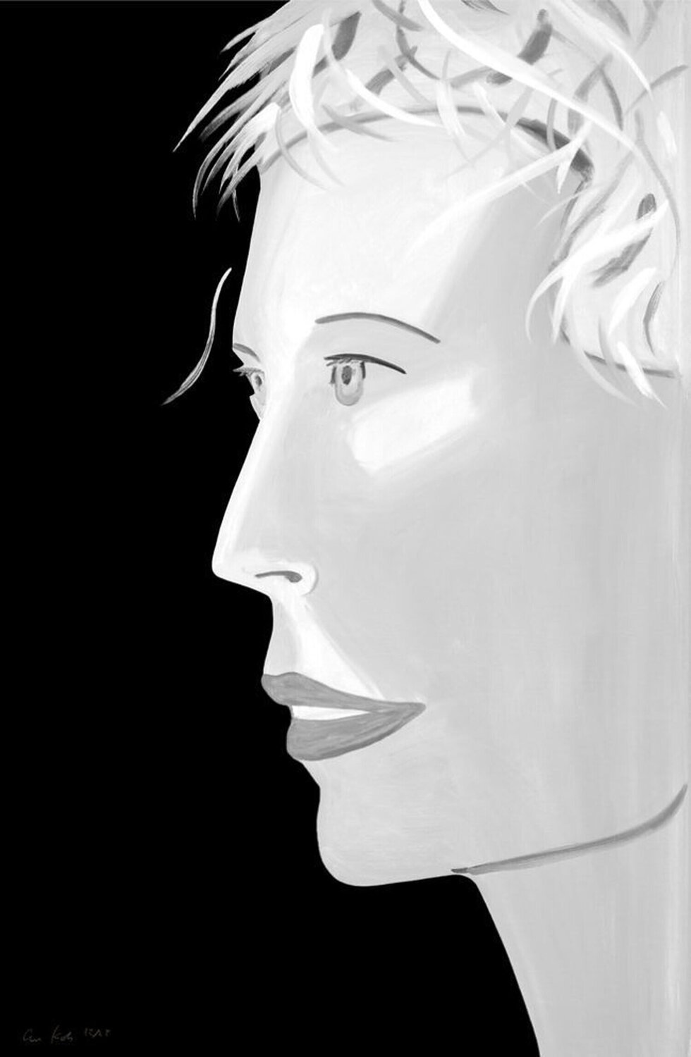 Coca-Cola Girl (Black and White) Alex Katz Druck zu verkaufen