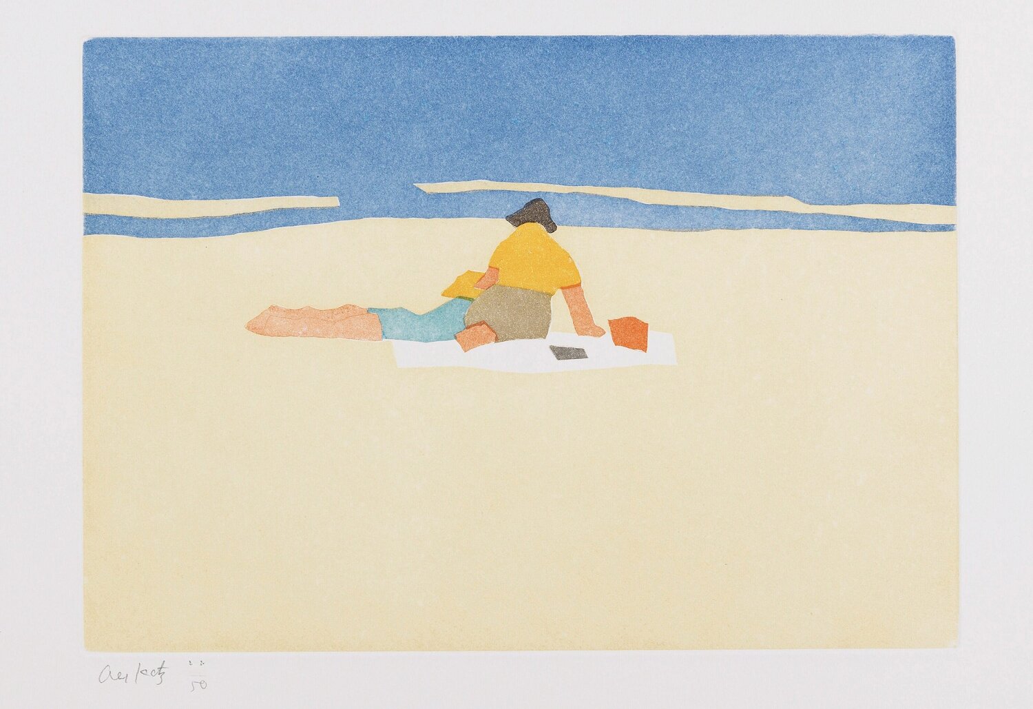 Figures on beach Alex Katz Afdruk te koop