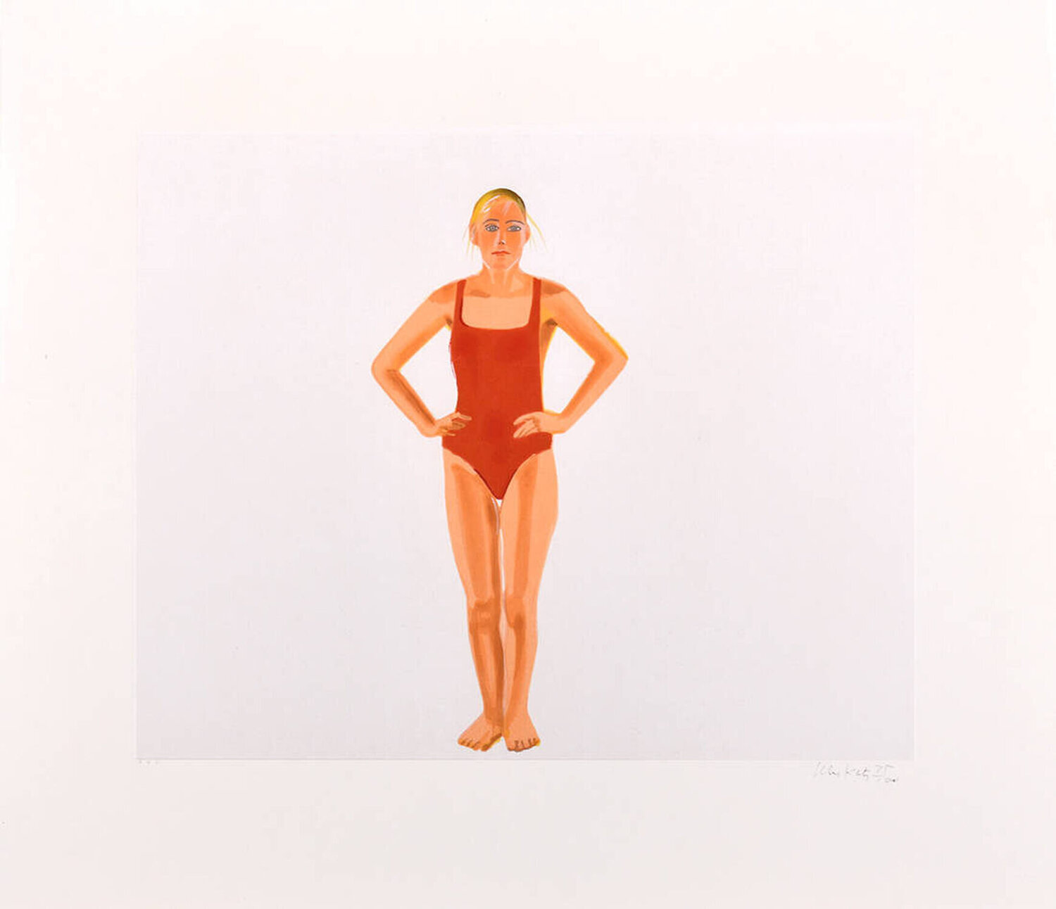 Swimmer Alex Katz Afdruk te koop