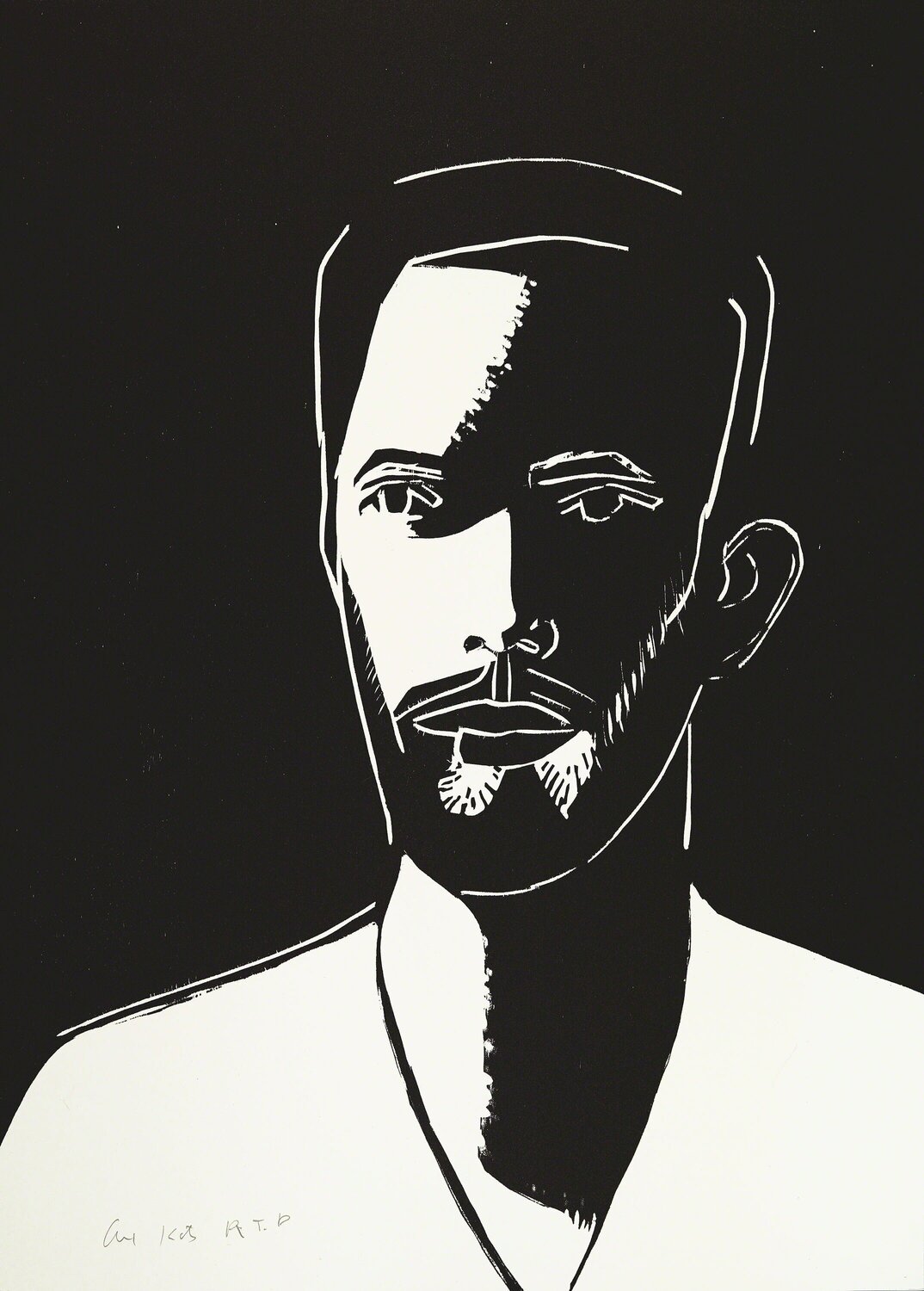 Daniel (Black & White) Alex Katz Afdruk te koop