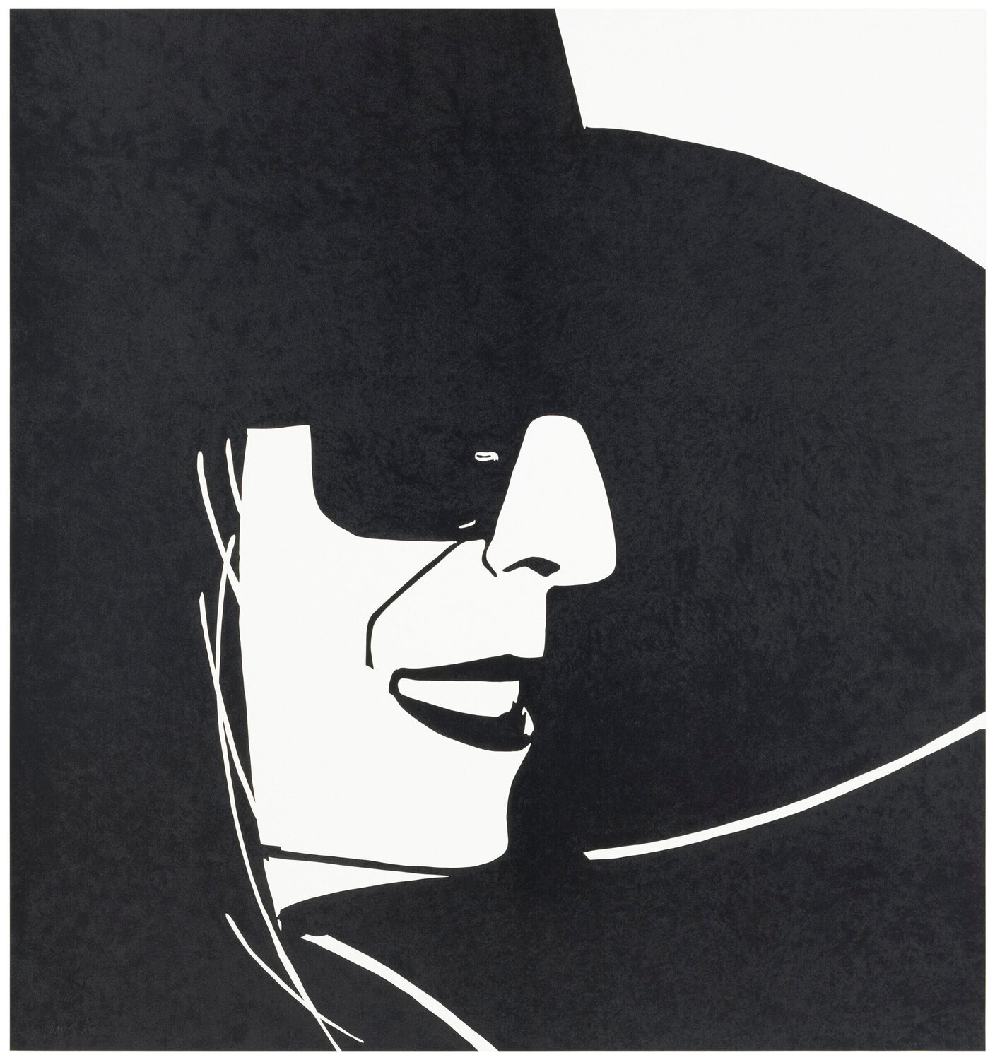 Large Black Hat Ada Alex Katz Afdruk te koop
