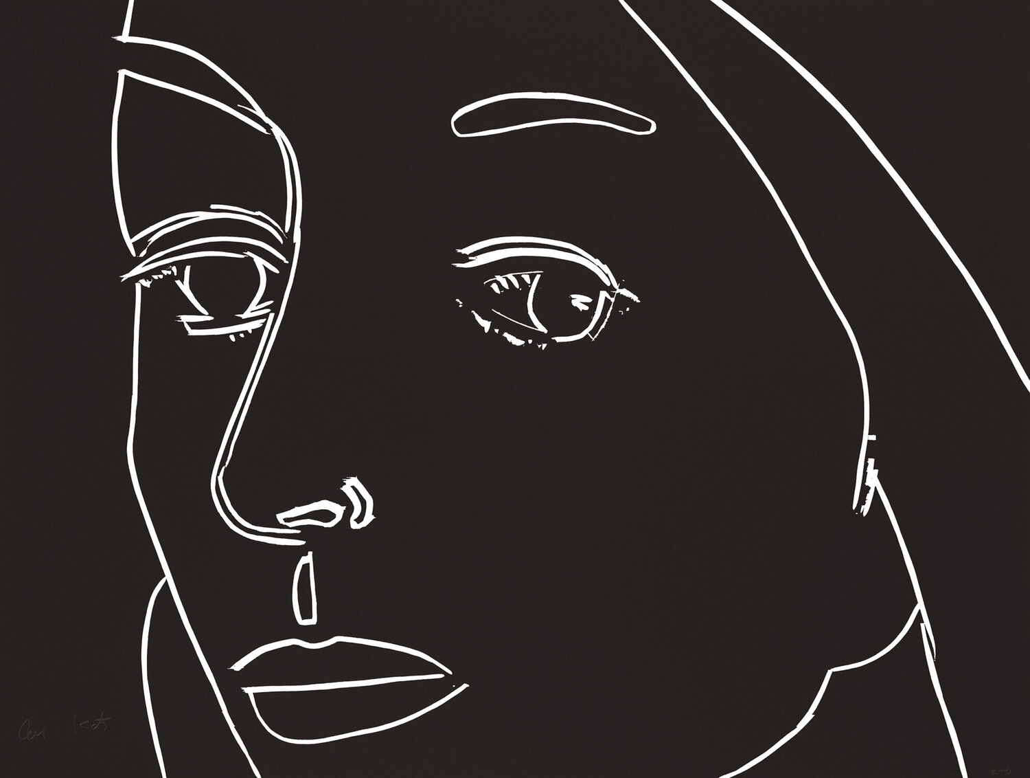 Ada (Black) Alex Katz Afdruk te koop