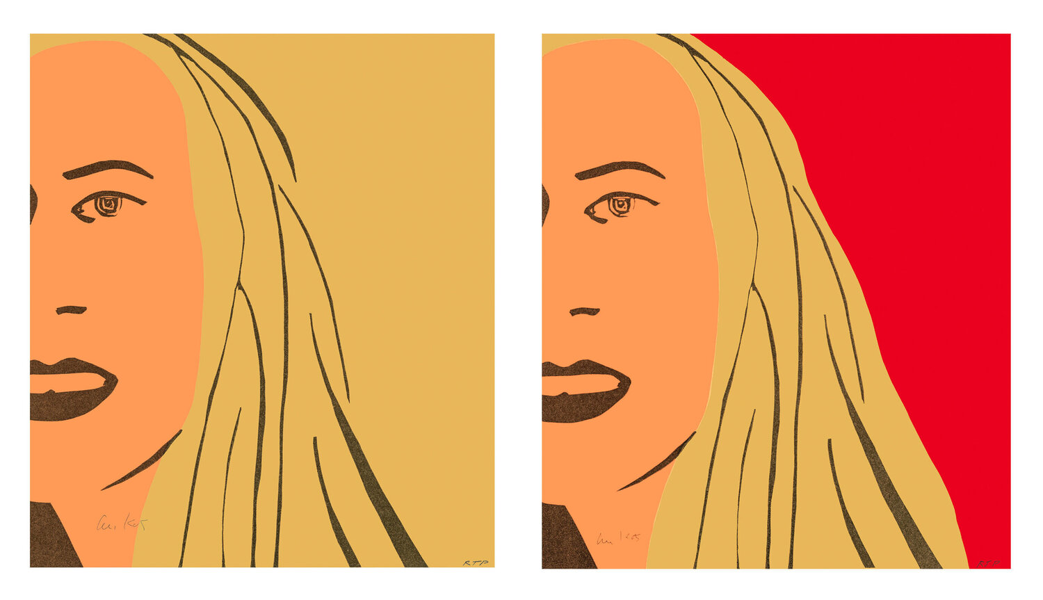 Ariel 4 & 5 Alex Katz Afdruk te koop