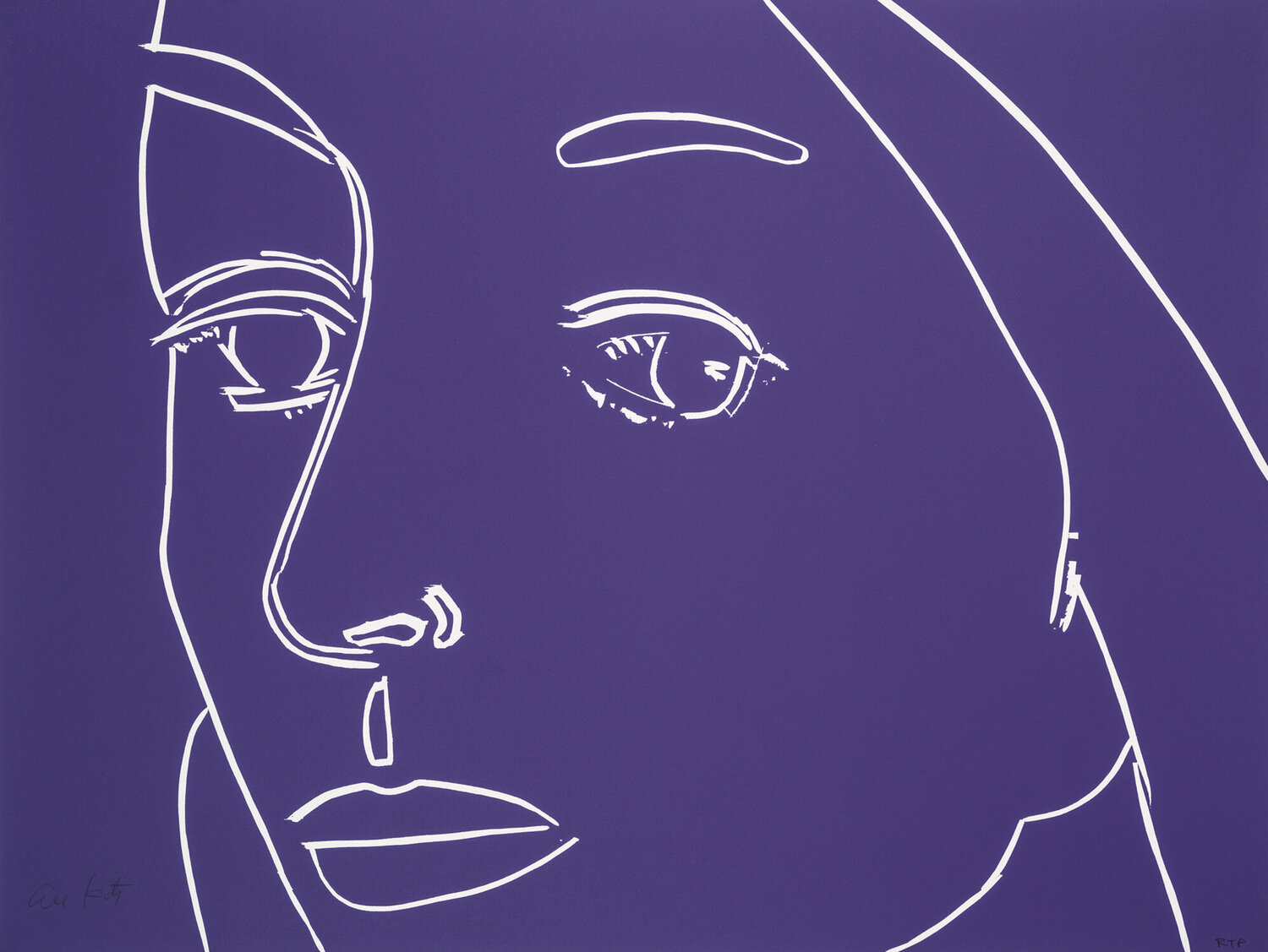 Ada (Purple) Alex Katz Afdruk te koop