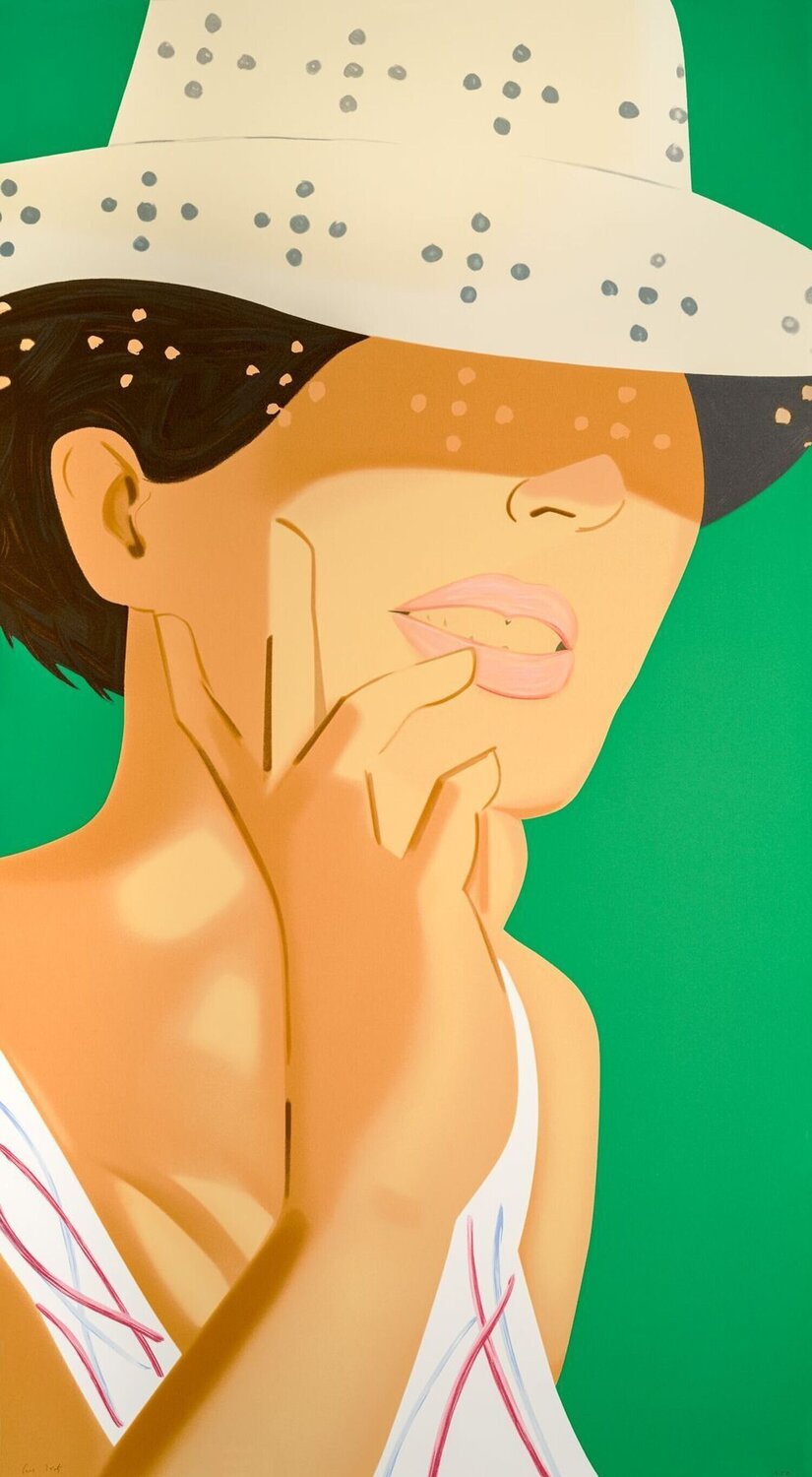 Straw Hat Vivien Alex Katz Afdruk te koop