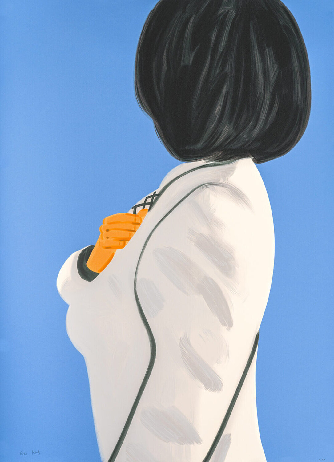 Vivien in White Coat Alex Katz Stampa in vendita
