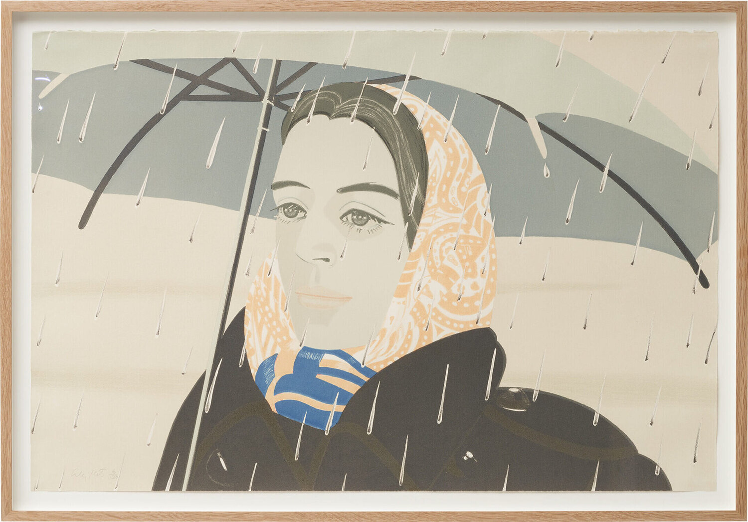 Blue Umbrella 1 Alex Katz Afdruk te koop
