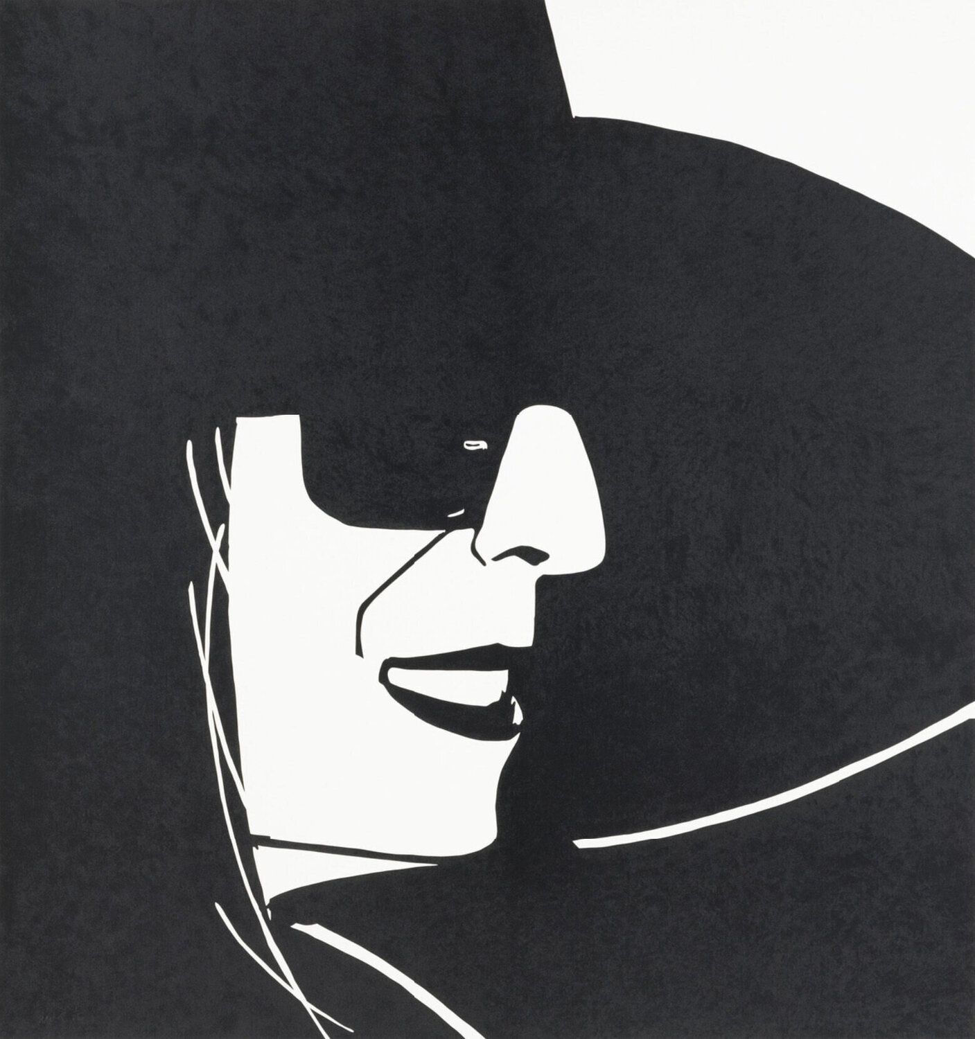 Large Black Hat - Ada Alex Katz Print for sale