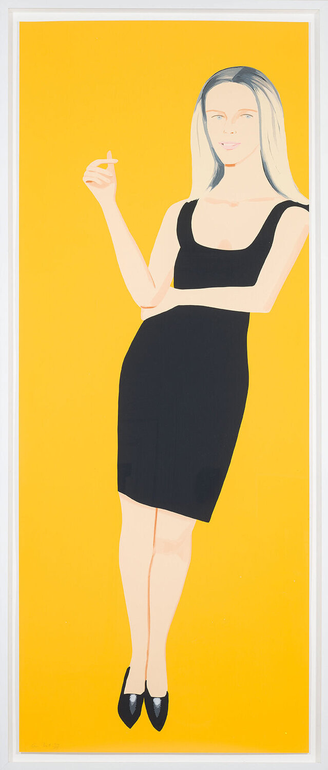Yvonne From Black Dress Alex Katz Stampa in vendita