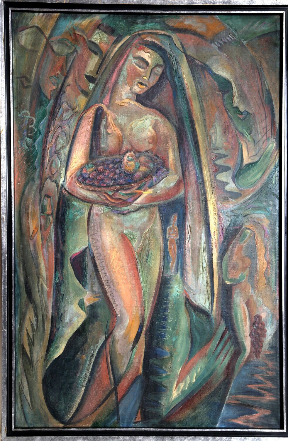Nude with Fruit Basket Alex Katz Dipinto originale in vendita