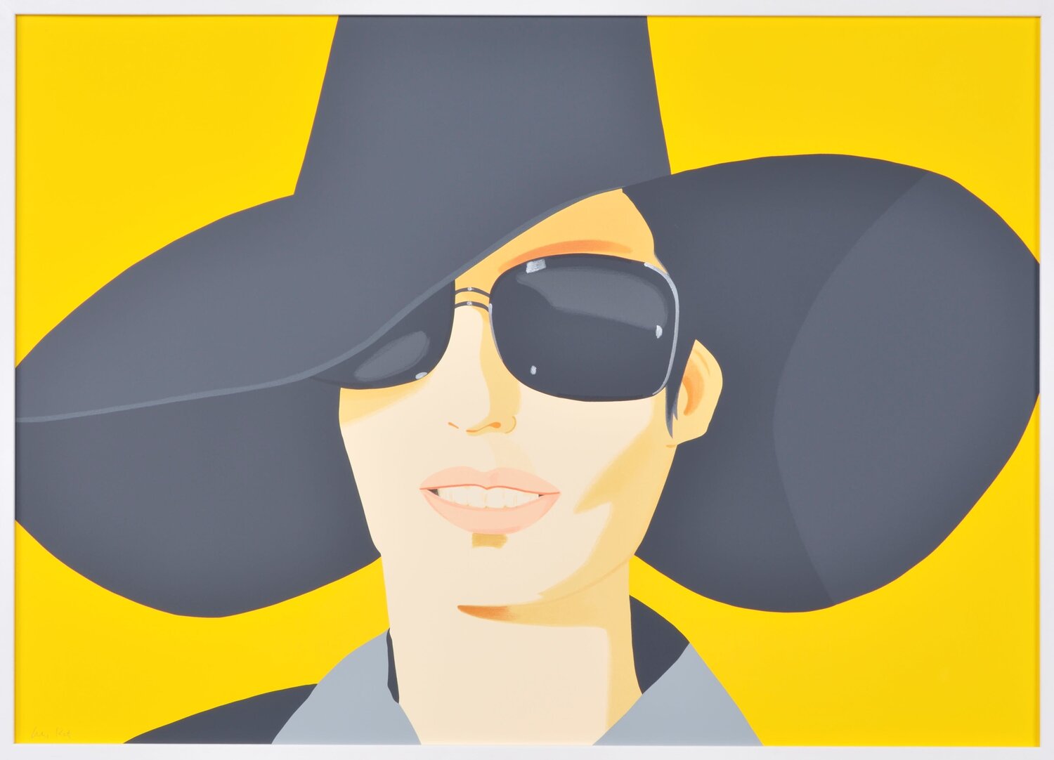 Vivien in Black Hat Alex Katz Druck zu verkaufen