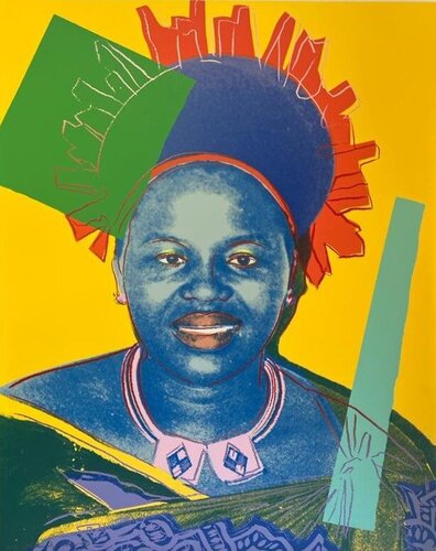 Queen Ntombi Twala Of Swaziland (F & S II. 348) from Reigning Queens Portfolio di Andy Warhol, Stampa in vendita su Singulart
