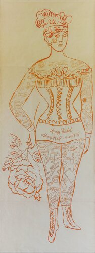 Tattooed Woman Holding a Rose van Andy Warhol, Afdruk te koop op Singulart