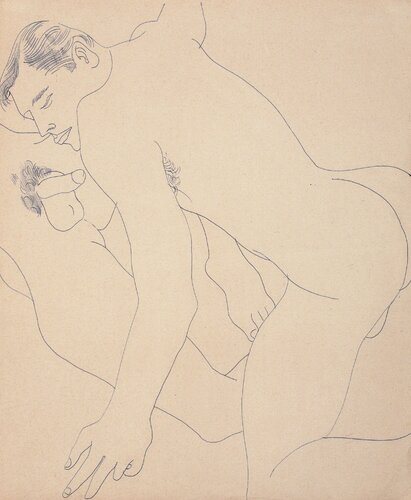 Kneeling Male lower Torso van Andy Warhol, Werk op papier te koop op Singulart