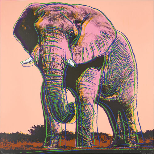 Endangered Species: African Elephant van Andy Warhol, Afdruk te koop op Singulart