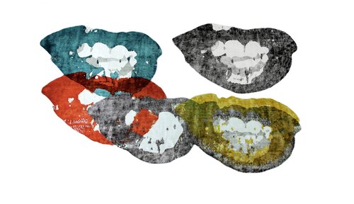 I Love Your Kiss Forever Forever van Andy Warhol, Textiel te koop op Singulart