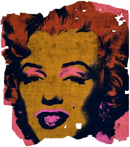 Marilyn Arvidsjaur Nordic Raw PR 031F van Andy Warhol, Textiel te koop op Singulart