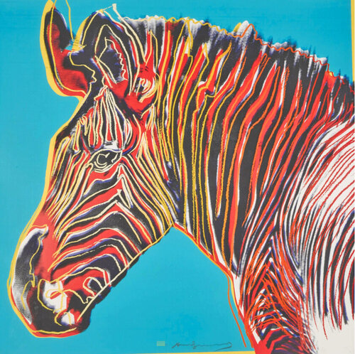 Grevys Zebra (FS II.300) di Andy Warhol, Stampa in vendita su Singulart