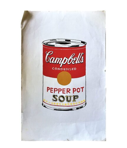 Campbell's Pepper Pot Soup Can (Artist Proof), 1961, Unsigned di Andy Warhol, Stampa in vendita su Singulart