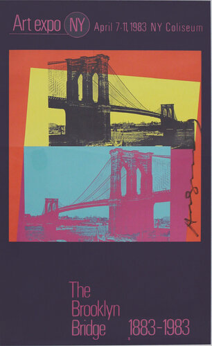 Brooklyn Bridge Poster (Signed) di Andy Warhol, Stampa in vendita su Singulart