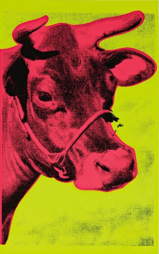 cow 1966 signed di Andy Warhol, Stampa in vendita su Singulart